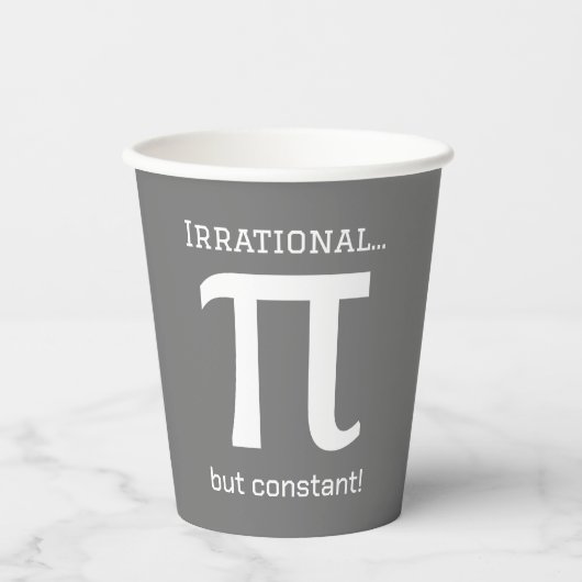 Personalisiertes Pi-Symbol, Math Lover Paper Cups Pappbecher (Vorderseite)