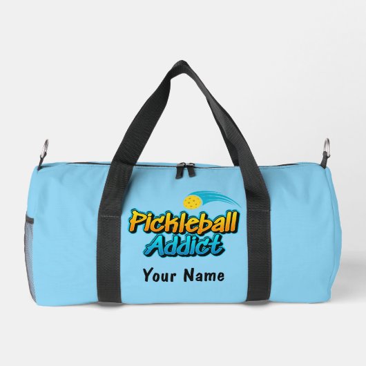 Personalisiertes Pickleball Addict Blue Duffle Bag (Rückseite)