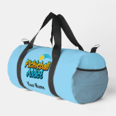Personalisiertes Pickleball Addict Blue Duffle Bag (Rechte Ecke)