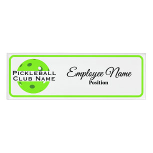 Personalisiertes Pickleball-Club-Personal Grüner B Namenschild