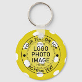 Personalisiertes Pickleball-Foto-Logo Schlüsselanhänger (Rückseite)