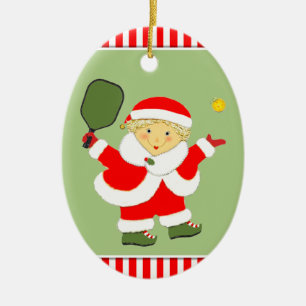 Personalisiertes Pickleball-Geschenk Keramik Ornament