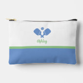 Personalisiertes Pickleball-Geschenk Preppy Blue G Zubehörtasche (Vorderseite)