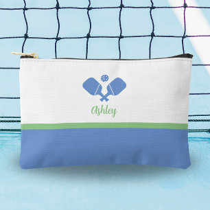 Personalisiertes Pickleball-Geschenk Preppy Blue G Zubehörtasche