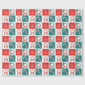 Personalisiertes Pickleball-Holiday-Geschenk Geschenkpapier (Flach)