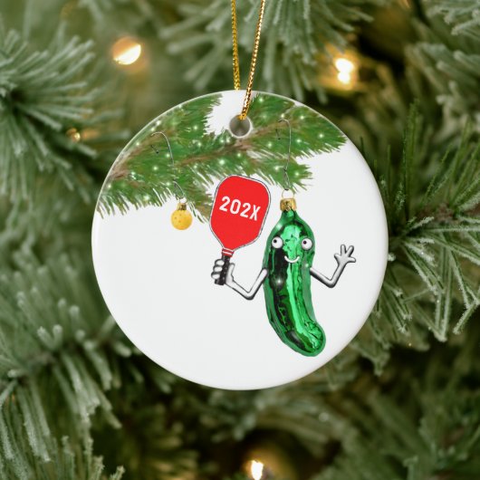personalisiertes Pickleball Keramik Ornament (Baum)