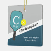Personalisiertes Pickleball-Ornament Keramikornament (Links)