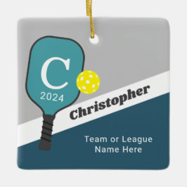 Personalisiertes Pickleball-Ornament Keramikornament
