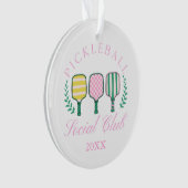 Personalisiertes Pickleball-Ornament mit individue Ornament (Vorderseite)