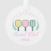 Personalisiertes Pickleball-Ornament mit individue Ornament (Vorderseite)