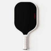 Personalisiertes Pickleball Paddel in Schwarz und  Schläger (Rückseite)