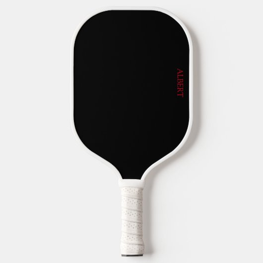 Personalisiertes Pickleball Paddel in Schwarz und  Schläger (Vorderseite)