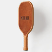 Personalisiertes Pickleball-Paddel mit Lederausbli Pickleball Schläger (Links)