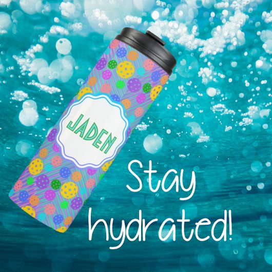 Personalisiertes Pickleball Pop Thermosbecher