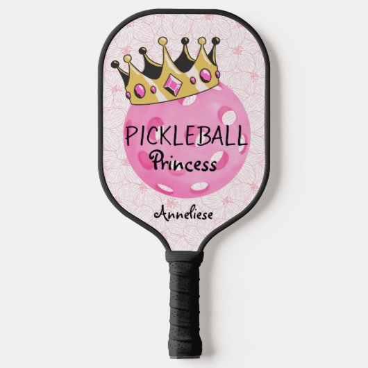 Personalisiertes Pickleball Princess Crown Design Schläger (Vorderseite)