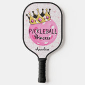 Personalisiertes Pickleball Princess Crown Design Schläger (Rückseite)