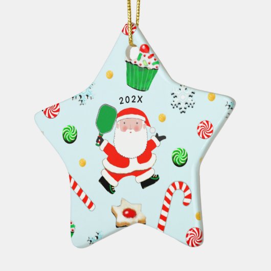 Personalisiertes Pickleball-Sammelprogramm 2022 Keramik Ornament (Links)