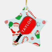 Personalisiertes Pickleball-Sammelprogramm 2022 Keramik Ornament (Hinten)