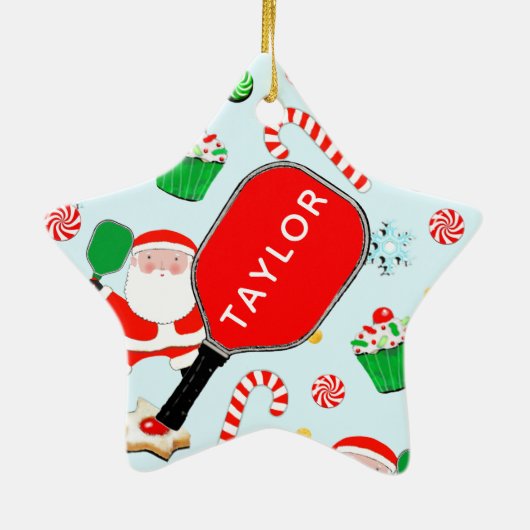 Personalisiertes Pickleball-Sammelprogramm 2022 Keramik Ornament (Hinten)