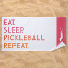 Personalisiertes Pickleball: Schlafen wiederholen Strandtuch