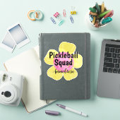Personalisiertes Pickleball Squad-Blume-Geschenk Aufkleber (iPad Hülle)