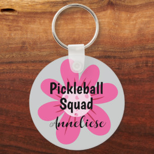 Personalisiertes Pickleball Squad-Blume-Geschenk Schlüsselanhänger