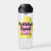 Personalisiertes Pickleball Squad-Blume-Geschenk Trinkflasche (Rückseite)