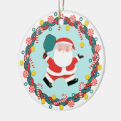 Personalisiertes Pickleball Weihnachtskollektiv Keramik Ornament (Links)