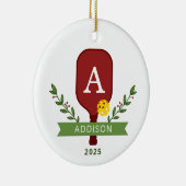 Personalisiertes Pickleball Weihnachtsschmuck (Rechts)