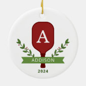 Personalisiertes Pickleball Weihnachtsschmuck (Hinten)
