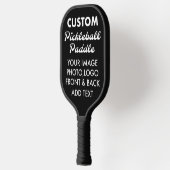 Personalisiertes PICKLEBALLPADDLE - ALLES SCHWARZ Pickleball Schläger (Links)