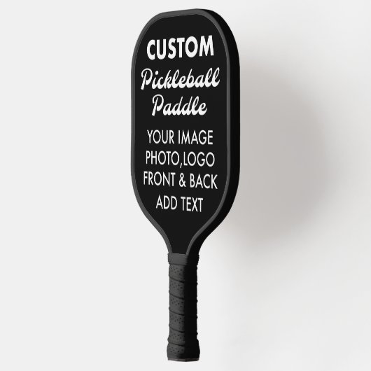 Personalisiertes PICKLEBALLPADDLE - ALLES SCHWARZ Pickleball Schläger (Links)