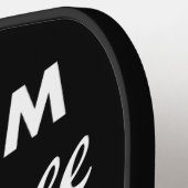 Personalisiertes PICKLEBALLPADDLE - ALLES SCHWARZ Pickleball Schläger (Linke Seite)