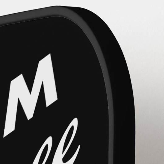 Personalisiertes PICKLEBALLPADDLE - ALLES SCHWARZ Pickleball Schläger (Linke Seite)