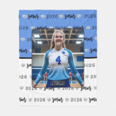 Personalisiertes Picture Volleyball Senior Gift Fleecedecke (Vorderseite)