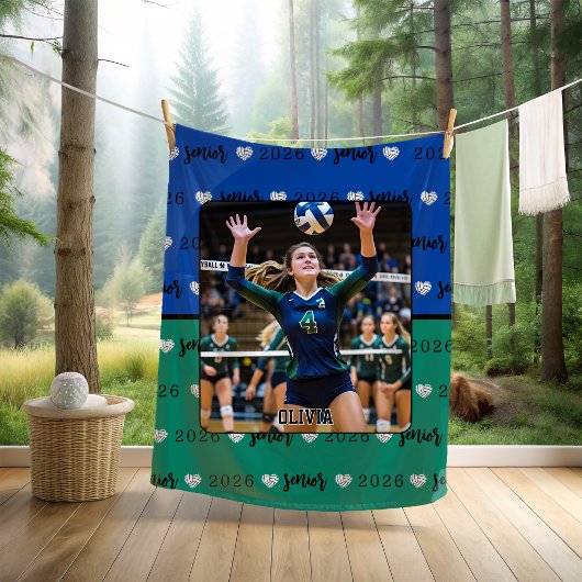 Personalisiertes Picture Volleyball Senior Gift Fleecedecke