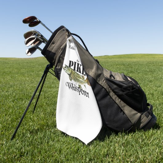 Personalisiertes Pike Whisperer Leichtfanghuch Golfhandtuch (Gras)