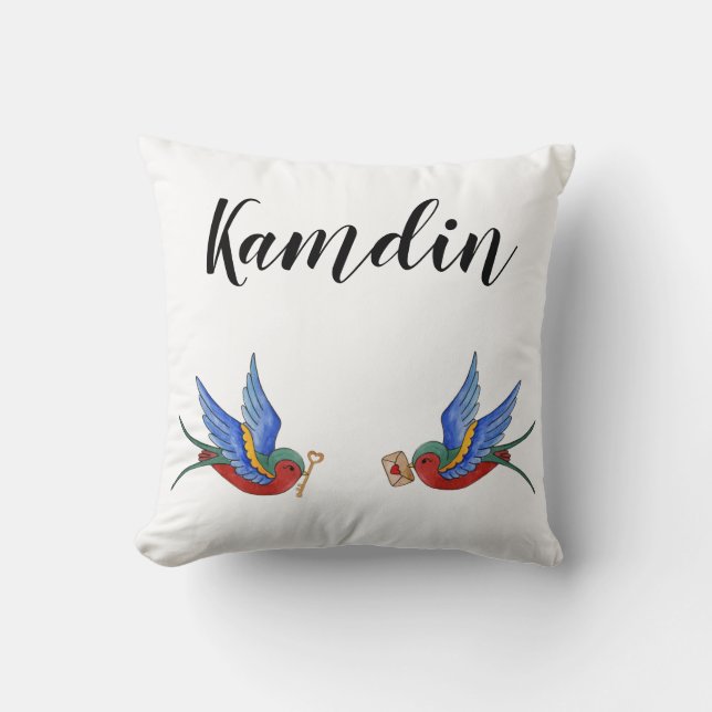 Personalisiertes Pillow Traditioneller Bird Kissen (Vorderseite)