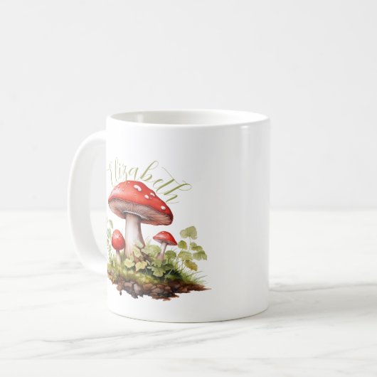 Personalisiertes Pilz Kaffeetasse (Vorderseite Links)