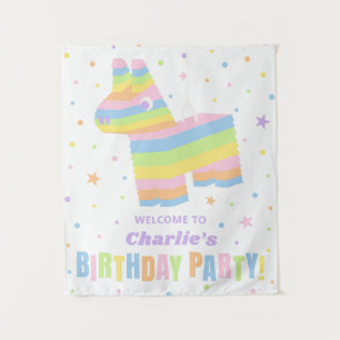 Personalisiertes Pinata-Geburtstagsbanner Wandteppich