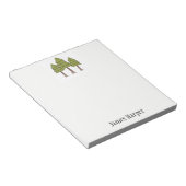Personalisiertes Pine Tree Notepad Notizblock (angewinkelt)