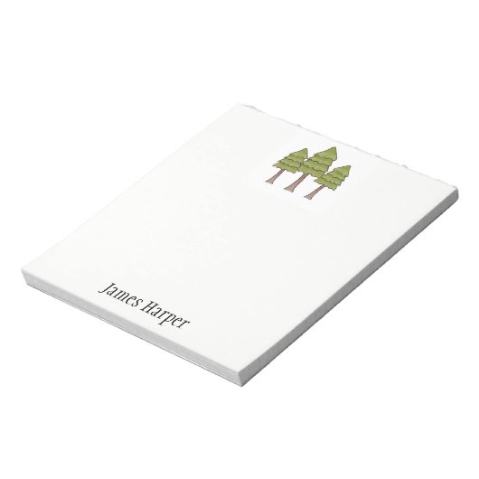 Personalisiertes Pine Tree Notepad Notizblock (Rotiert)