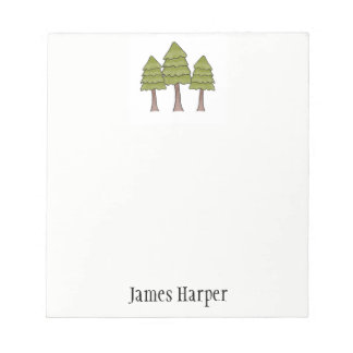 Personalisiertes Pine Tree Notepad Notizblock