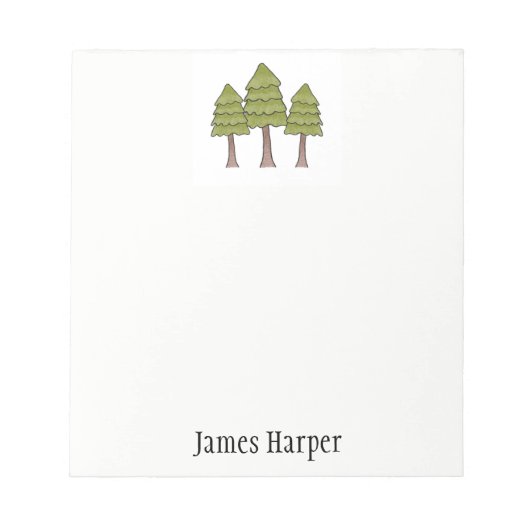 Personalisiertes Pine Tree Notepad Notizblock (Vorderseite)