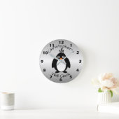 Personalisiertes Pinguin-Design Runde Wanduhr (Zuhause)