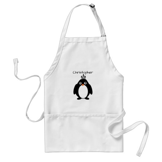 Personalisiertes Pinguin-Design Schürze (Vorne)