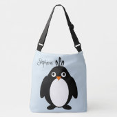 Personalisiertes Pinguin-Design Tragetaschen Mit Langen Trägern (Vorderseite)