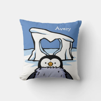 Personalisiertes Pinguin-Kick-Heart-Kissen Kissen