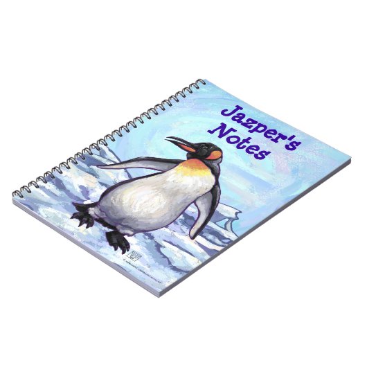 Personalisiertes Pinguin-Notebook Notizblock (Linke Seite)