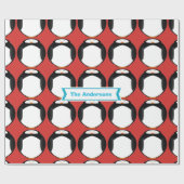 Personalisiertes Pinguin-Urlaubspapier Geschenkpapier (Flach)
